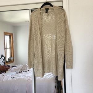 Wet Seal Long Cream Cardigan